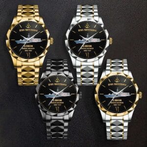 Custom HMS Ships Stainless Steel Watch 3