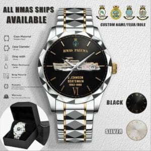 Custom HMaS Ships Stainless Steel Watch