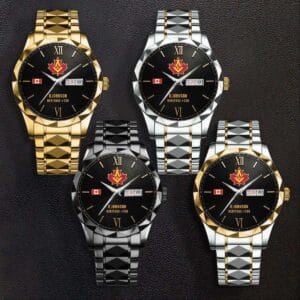 Custom Lodge Freemasonry CA Flag Stainless Steel Watch 3