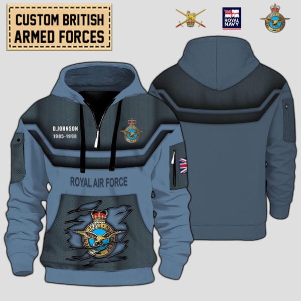 Custom UK Branches AOP Quarter Zip Hoodie 2