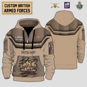 Custom UK Branches AOP Quarter Zip Hoodie