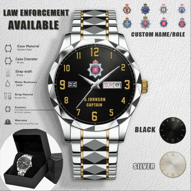Custom UK Police Stainless Steel Watch 1
