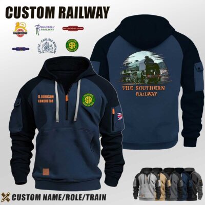 Custom UK Railway Halfzip Hoodie 2