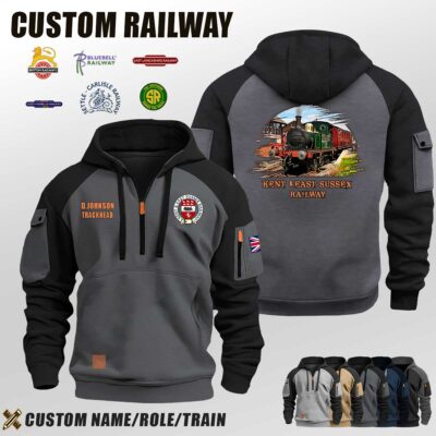 Custom UK Railway Halfzip Hoodie 5