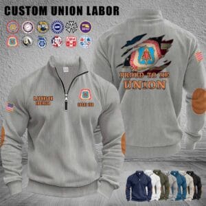 Custom Union Labor Halfzip Sweatshirt 2 1