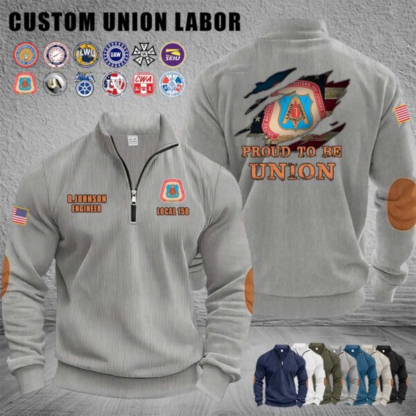 Custom Union Labor Halfzip Sweatshirt 2 1
