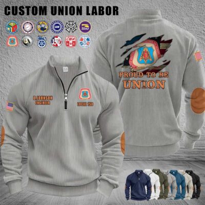 Custom Union Labor Halfzip Sweatshirt 2 2