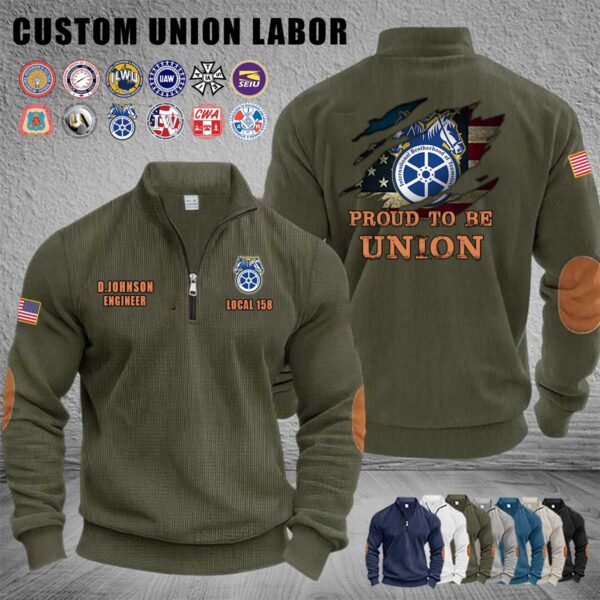 Custom Union Labor Halfzip Sweatshirt 3 2