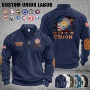 Custom Union Labor Halfzip Sweatshirt 7 Jpg