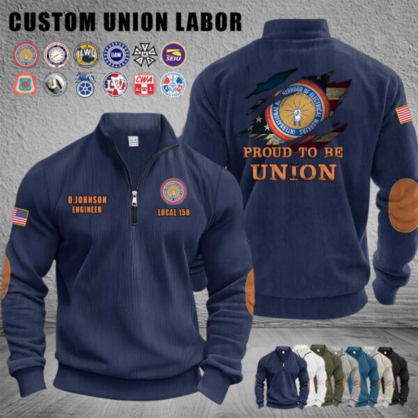 Custom Union Labor Halfzip Sweatshirt 7 Jpg