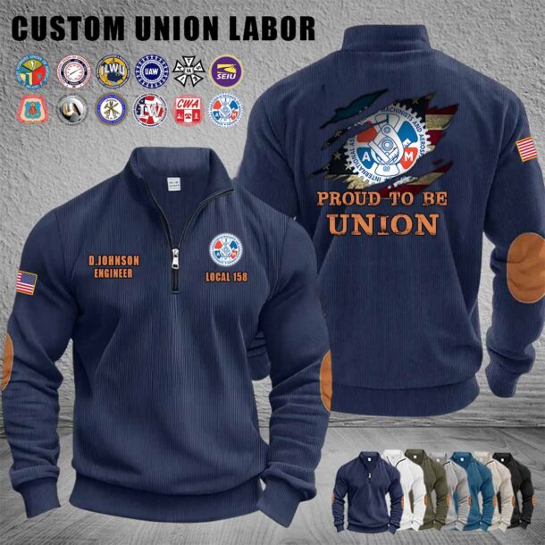 Custom Union Labor Halfzip Sweatshirt 8