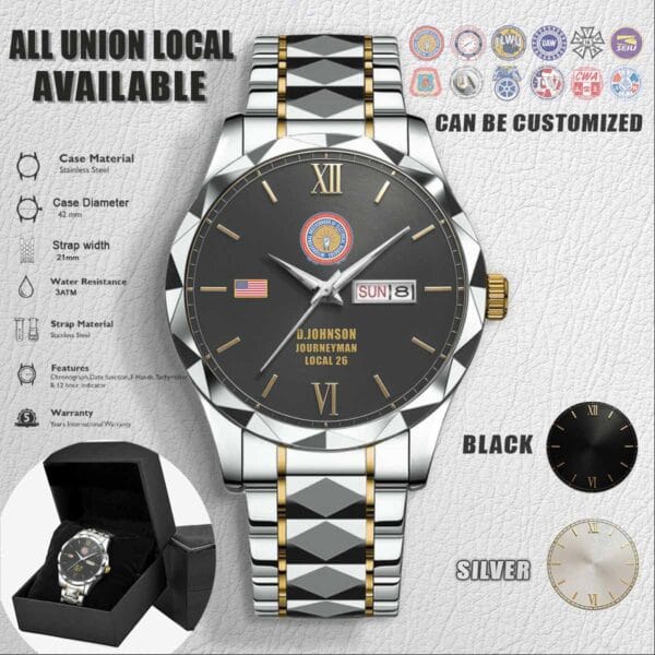 Custom Union Labor Stainless Steel Watch