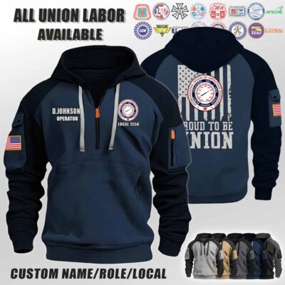 Custom Union Labor Halfzip Hoodie 4 1