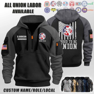 Custom Union Labor Halfzip Hoodie 6