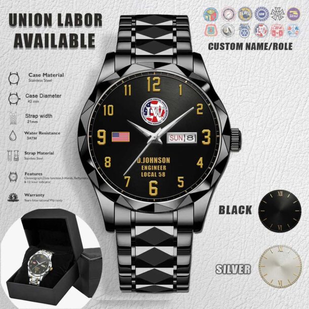 Custom Union Labor Stainless Wteel Watch 3jpg