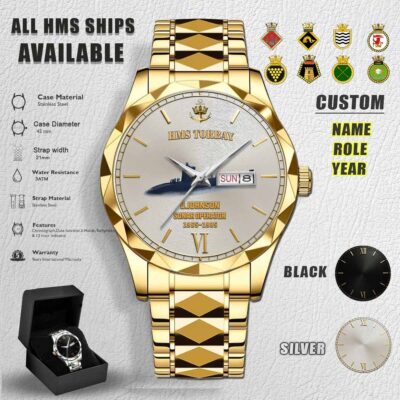 HMS Ships Stainless Steel Watch 3 1