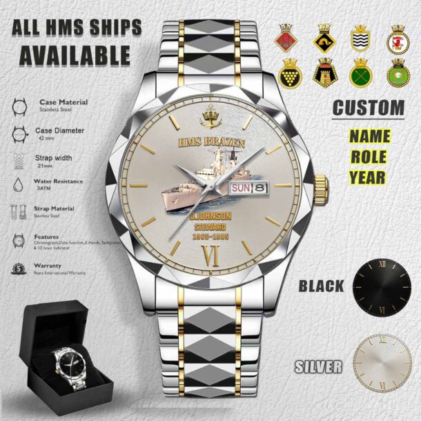 HMS Ships Stainless Steel Watch 6
