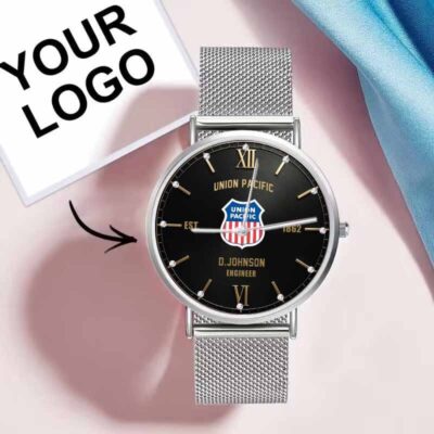 Railroad Stainless Steel Mesh Watch 1