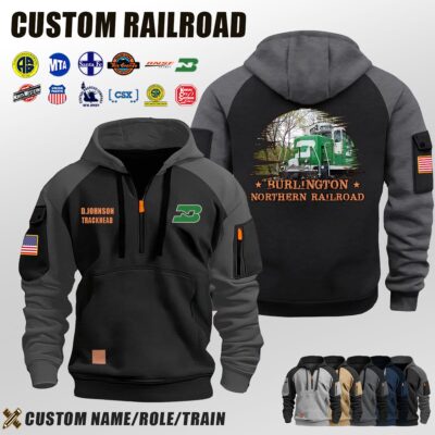 Burlington Northern Railroad_Halfzip Hoodie
