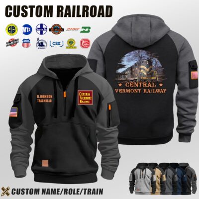 Central Vermont Railway_Halfzip Hoodie