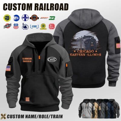 Chicago & Eastern Illinois Railroad_Halfzip Hoodie