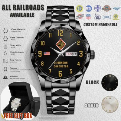 Chicago & Illinois Midland Railroad_Stainless Steel Watch
