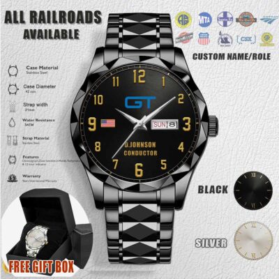 Grand Trunk Western Railroad_Stainless Steel Watch