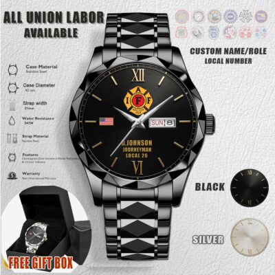 IAFF_Stainless Steel Watch