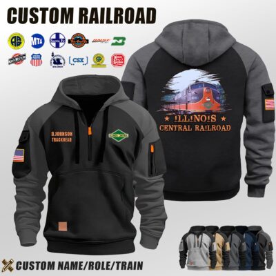 Illinois Central Railroad_Halfzip Hoodie