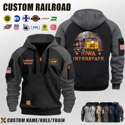 Iowa Interstate Railroad_Halfzip Hoodie