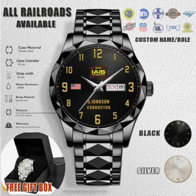 Iowa Interstate Railroad_Stainless Steel Watch