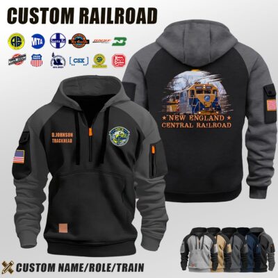 New England Central Railroad 2_Halfzip Hoodie