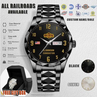 Ohio Central Railroad System_Stainless Steel Watch