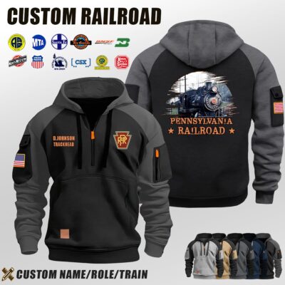 Pennsylvania Railroad- 2_Halfzip Hoodie