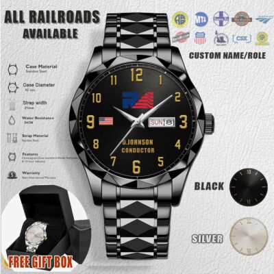 RailAmerica, Inc_Stainless Steel Watch