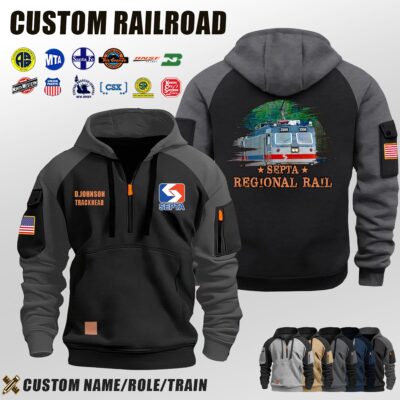 SEPTA Regional Rail_Halfzip Hoodie