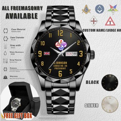 York Rite_Stainless Steel Watch
