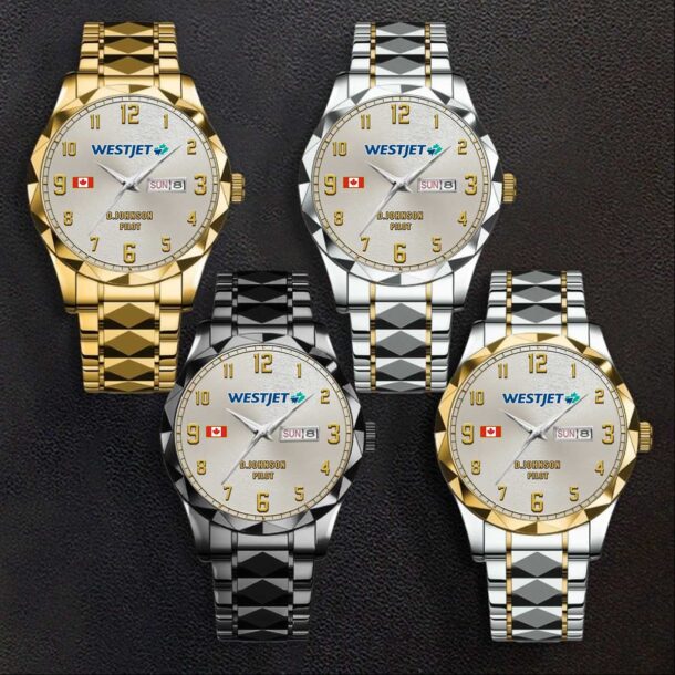 Cusotm CA Airlines Stainless Steel Watch 4