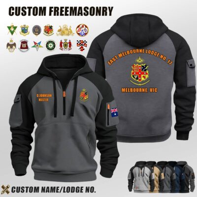 Custom AU Freemasonry Halfzip Hoodie 2