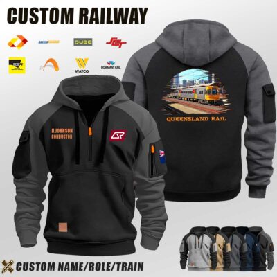 Custom AU Railway Halfzip Hoodie 2