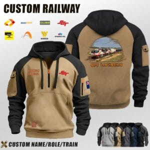 Custom AU Railway Halfzip Hoodie 4
