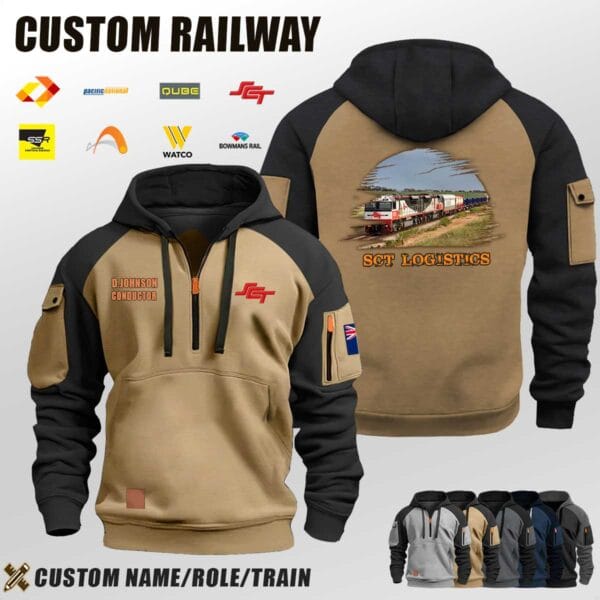 Custom AU Railway Halfzip Hoodie 4