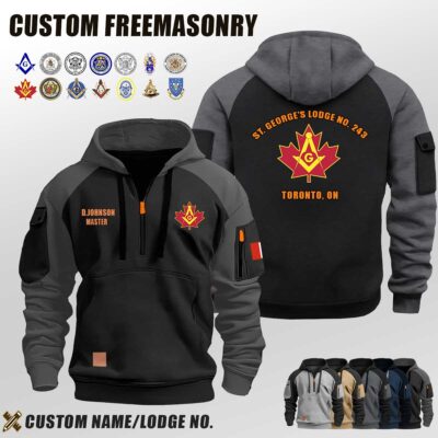 Custom CA Freemasonry Halfzip Hoodie 1