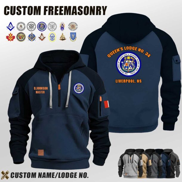 Custom CA Freemasonry Halfzip Hoodie 2