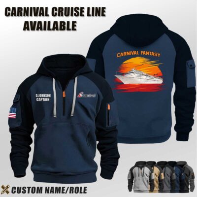 Custom Carnival Cruise Line Halfzip Hoodie 2 1