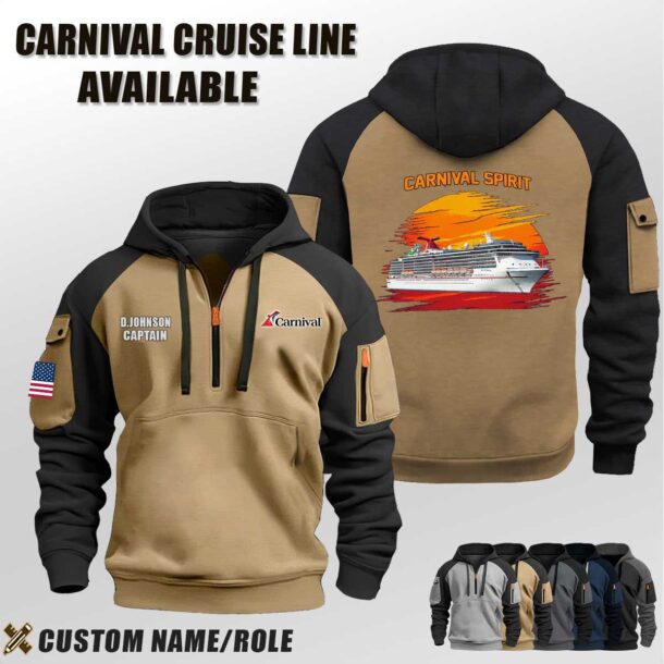 Custom Carnival Cruise Line Halfzip Hoodie 5 1