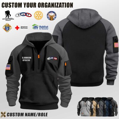 Custom Charity Organization Half Zip Hoodie 1