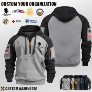 Custom Charity Organization Half Zip Hoodie 2