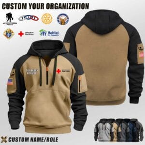 Custom Charity Organization Half Zip Hoodie 3
