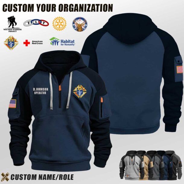 Custom Charity Organization Half Zip Hoodie 4
